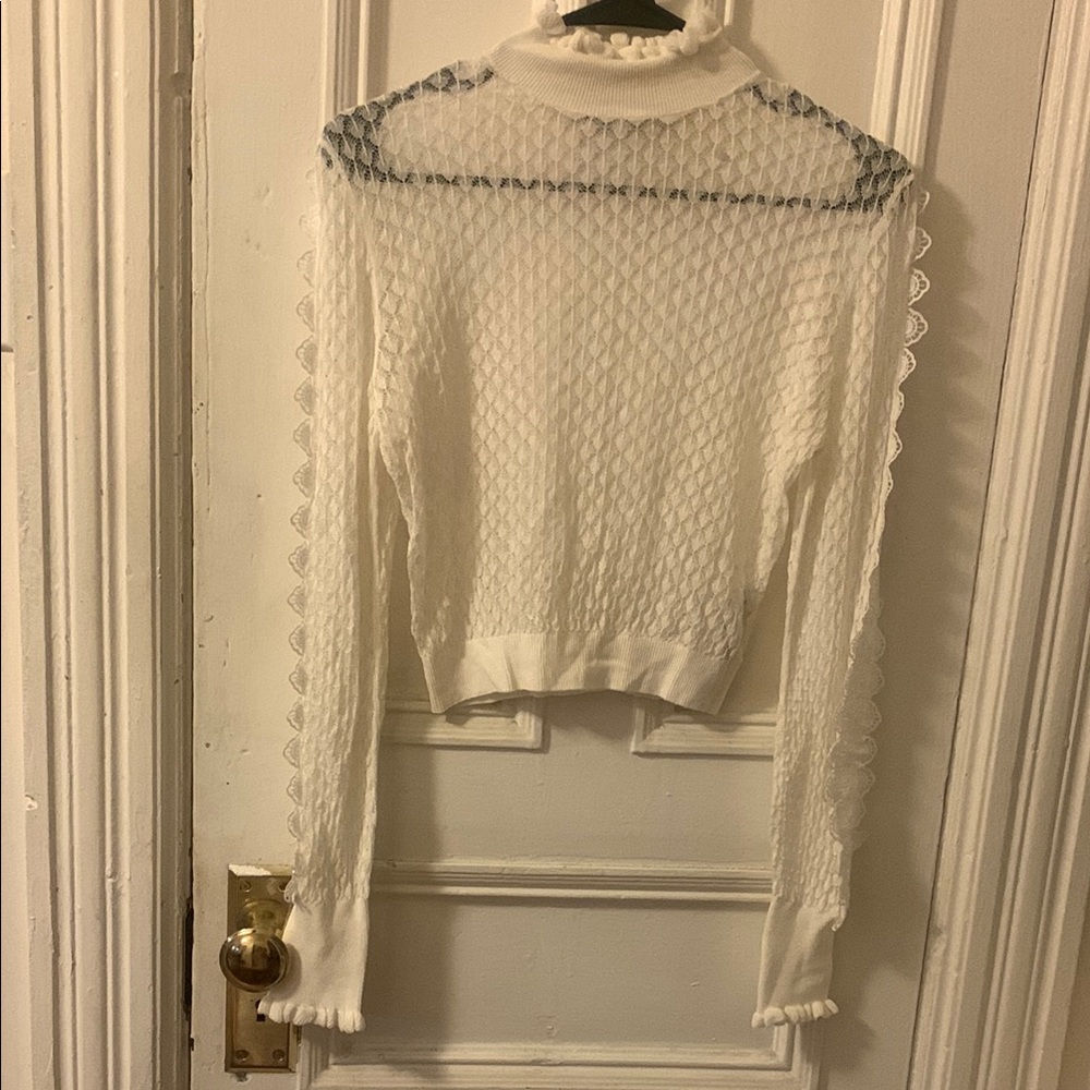 Zara White Lace Blouse